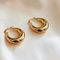 Exc Golden Hoops Size M