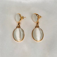 Exc Elegant Cat’s Eye Earrings Size M