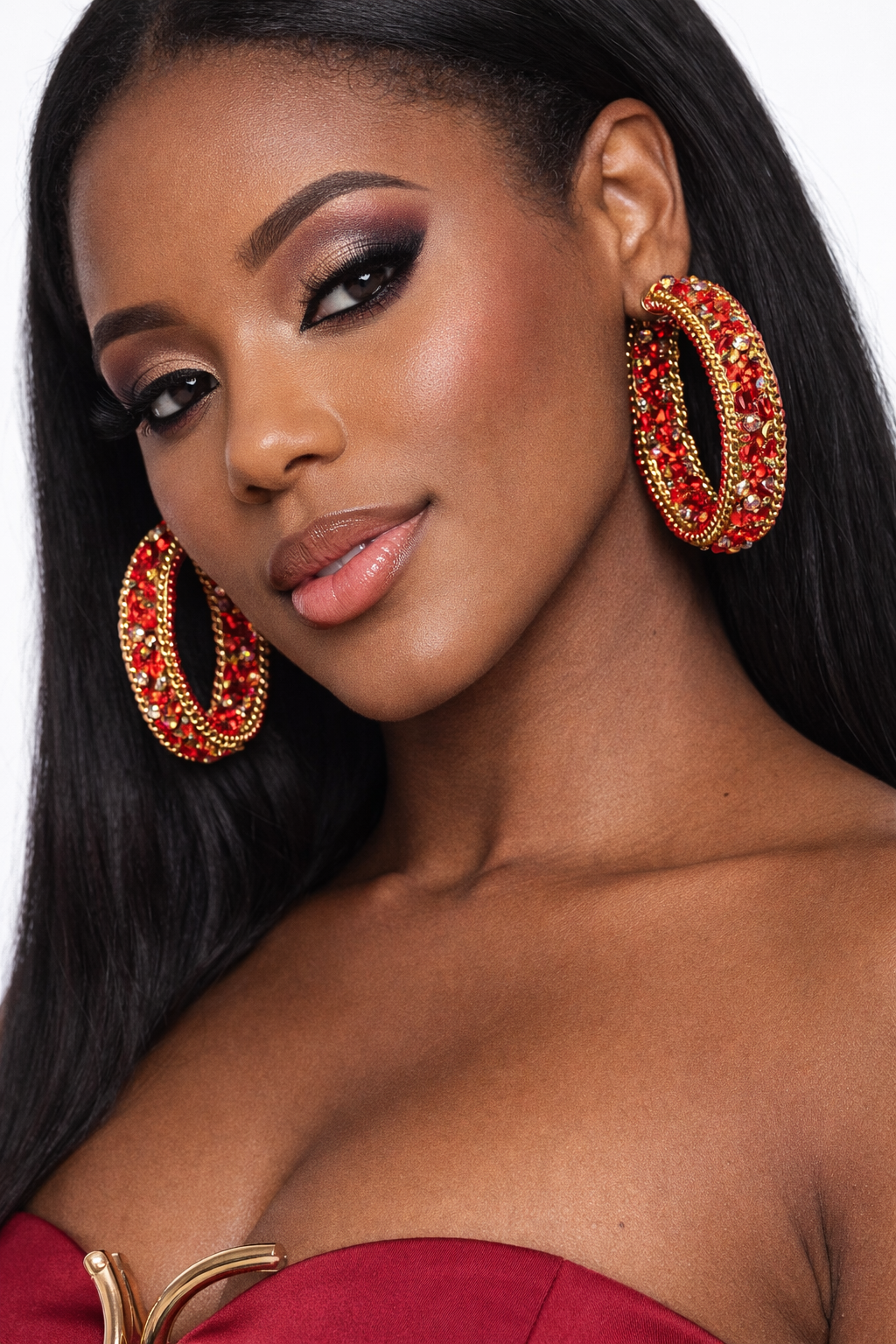 Velvet Flame Hoops