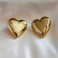 Exc Chunky Heart Earrings Size L