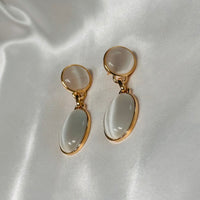 Exc Elegant Cat’s Eye Earrings Size M