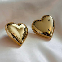 Exc Chunky Heart Earrings Size L