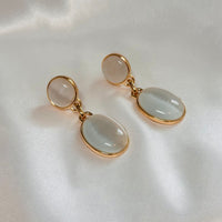 Exc Elegant Cat’s Eye Earrings Size M