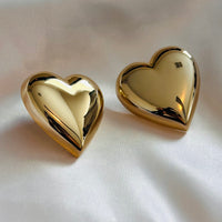 Exc Chunky Heart Earrings Size L