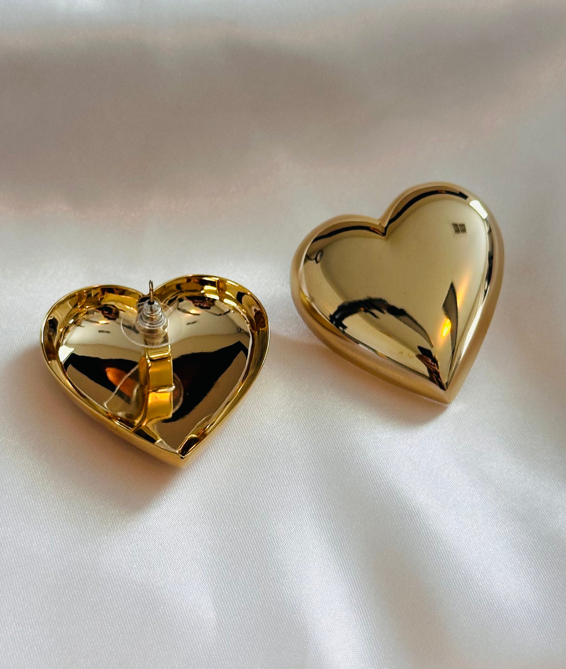 Exc Chunky Heart Earrings Size L