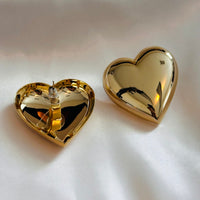 Exc Chunky Heart Earrings Size L