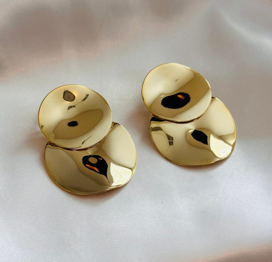 Exc Asymmetrical Clip On Earrings Size L