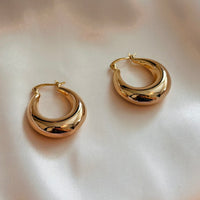 Exc Golden Hoops Size M