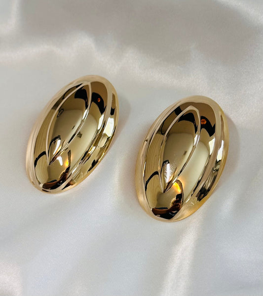 Exc Oval Chunky Earrings Size L