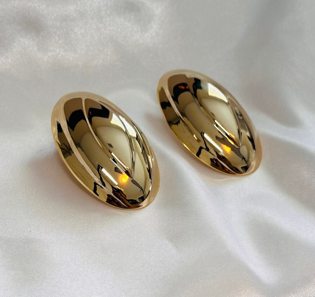 Exc Oval Chunky Earrings Size L