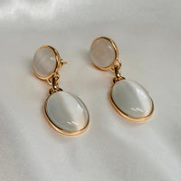 Exc Elegant Cat’s Eye Earrings Size M