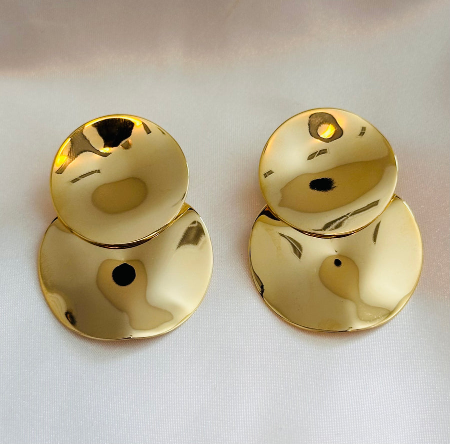 Exc Asymmetrical Clip On Earrings Size L