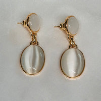 Exc Elegant Cat’s Eye Earrings Size M