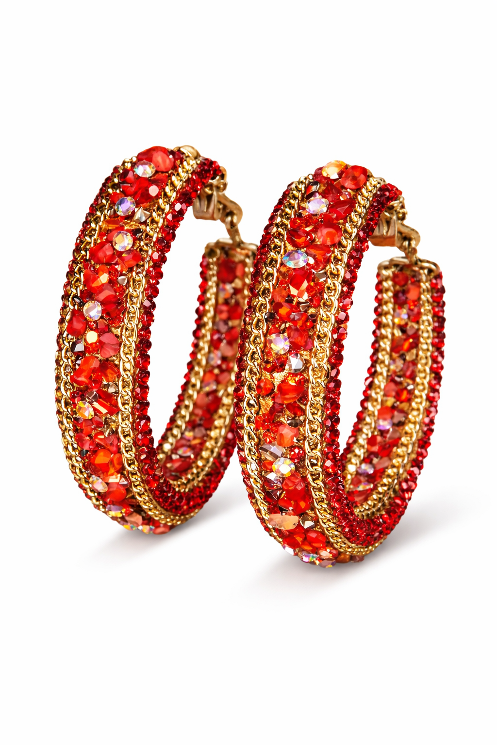 Velvet Flame Hoops