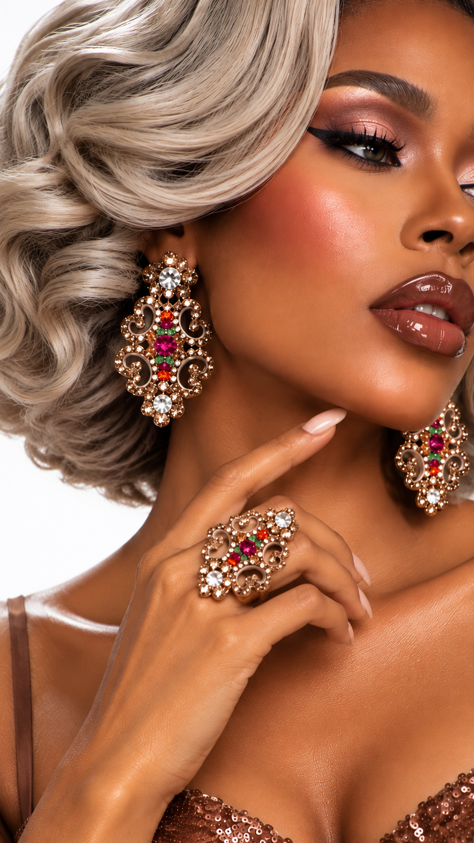 I AM WORTHY — Earrings & Ring Set