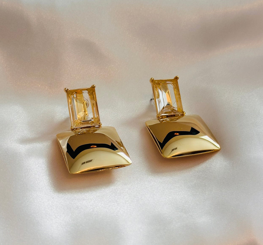 Exc Golden Puffs Earrings Size L